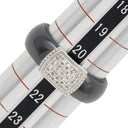 ノンブランド NON BRAND ダイヤリング ホワイトゴールド K18WG ダイヤモンド セラミック リング 指輪 Au750 K18 WG 21号