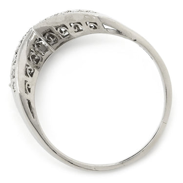 ノンブランド NON BRAND ダイヤリング プラチナシルバー Pt900 ダイヤモンド リング 指輪 V字 Vライン 20.5号