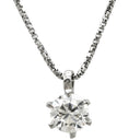 ノンブランド NON BRAND ダイヤペンダント プラチナシルバー Pt900 ダイヤモンド Pt850(チェーン) ネックレス 1P 1粒