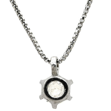 ノンブランド NON BRAND ダイヤペンダント プラチナシルバー Pt900 ダイヤモンド Pt850(チェーン) ネックレス 1P 1粒