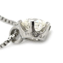 ノンブランド NON BRAND ダイヤペンダント プラチナシルバー Pt900 ダイヤモンド Pt850(チェーン) ネックレス 1P 1粒