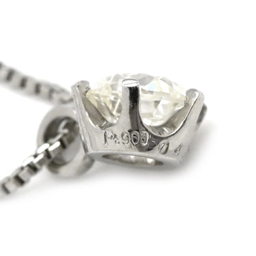 ノンブランド NON BRAND ダイヤペンダント プラチナシルバー Pt900 ダイヤモンド Pt850(チェーン) ネックレス 1P 1粒