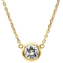 ノンブランド NON BRAND ダイヤペンダント イエローゴールド K18YG ダイヤモンド ネックレス 750 18K 1P 1粒