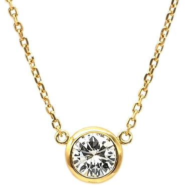 ノンブランド NON BRAND ダイヤペンダント イエローゴールド K18YG ダイヤモンド ネックレス 750 18K 1P 1粒