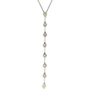 ノンブランド NON BRAND ダイヤ ペンダント プラチナシルバー Pt850 ダイヤモンド ネックレス 8P 8粒 ドロップ