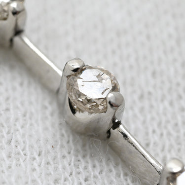 ノンブランド NON BRAND ダイヤ ペンダント プラチナシルバー Pt850 ダイヤモンド ネックレス 8P 8粒 ドロップ