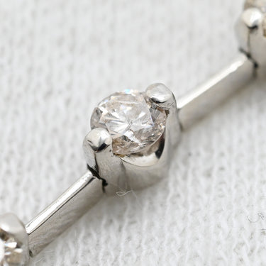 ノンブランド NON BRAND ダイヤ ペンダント プラチナシルバー Pt850 ダイヤモンド ネックレス 8P 8粒 ドロップ