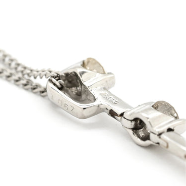 ノンブランド NON BRAND ダイヤ ペンダント プラチナシルバー Pt850 ダイヤモンド ネックレス 8P 8粒 ドロップ