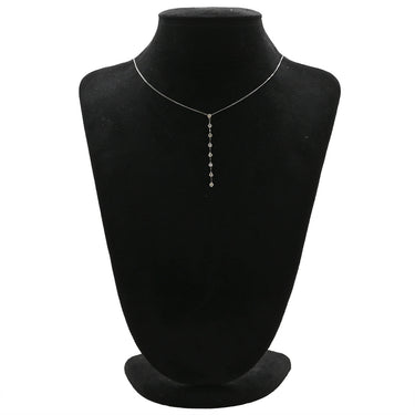 ノンブランド NON BRAND ダイヤ ペンダント プラチナシルバー Pt850 ダイヤモンド ネックレス 8P 8粒 ドロップ