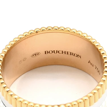 ブシュロン BOUCHERON キャトル クラシック ホワイト ラージ 4カラー K18YG K18WG K18PG ホワイトセラミック ＃68 リング 指輪 K18 Au750 27.5号