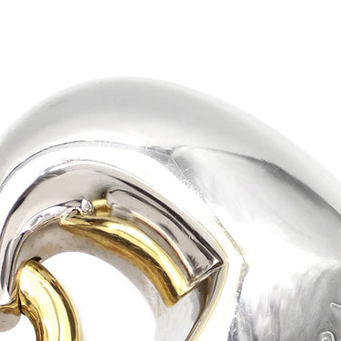 ブルガリ BVLGARI アブラッチオ シルバー×ゴールド×ブラウン K18WG K18YG レザー チョーカー 750 18金