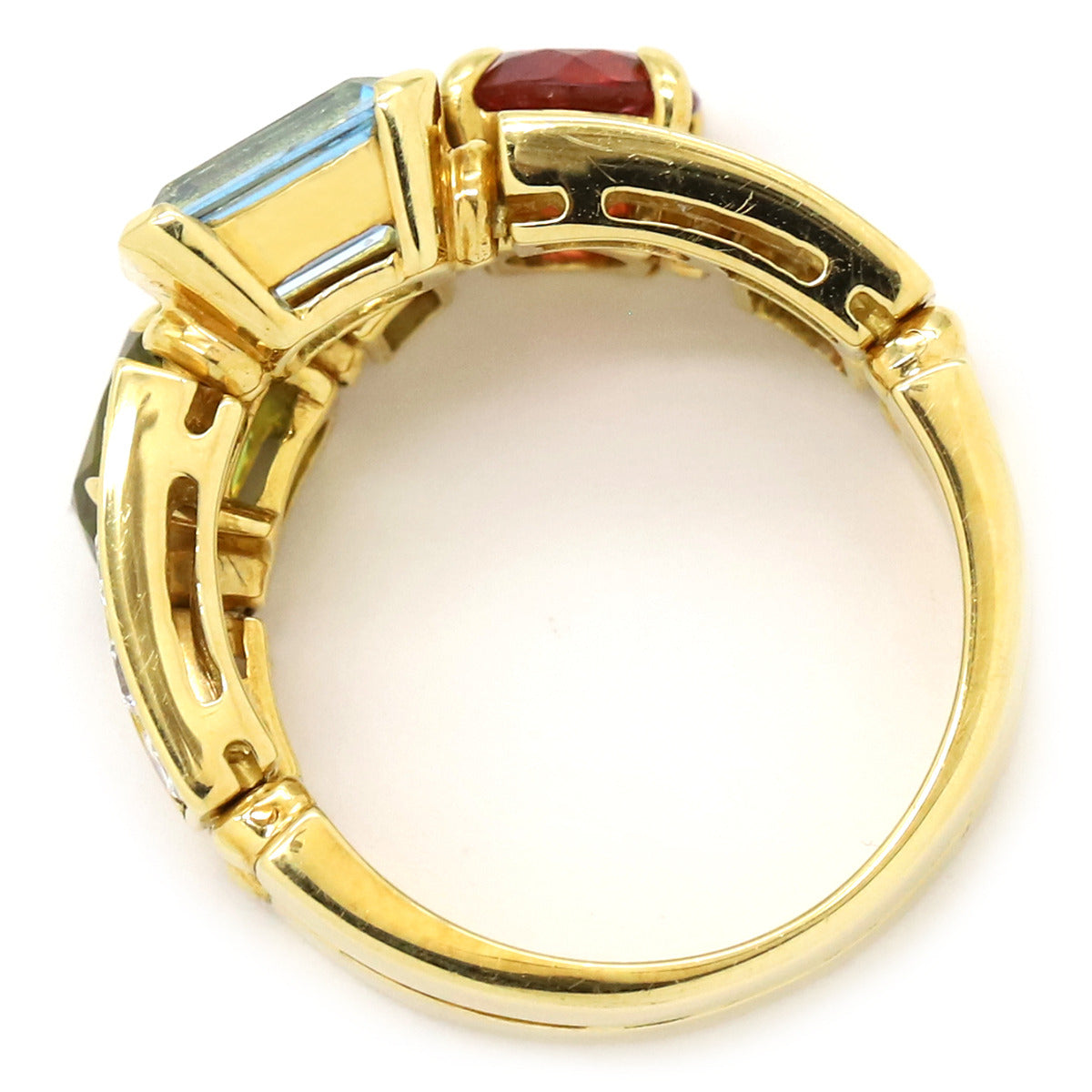 ブルガリ BVLGARI アレグラリング イエローゴールドXブルーXピンクX