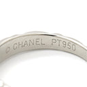 シャネル CHANEL マトラッセ J2038 プラチナシルバー Pt950 ダイヤモンド #46(JP6) リング 指輪 Pt プラチナ ダイヤモンド 1P 6号