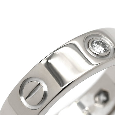 カルティエ Cartier ラブリング ハーフダイヤ B4032500 ホワイトゴールド K18WG ダイヤモンド #56(JP16) リング 指輪 LOVE Ring 750 18K 3P ダイヤモンド 16号