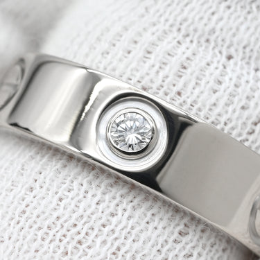 カルティエ Cartier ラブリング ハーフダイヤ B4032500 ホワイトゴールド K18WG ダイヤモンド #56(JP16) リング 指輪 LOVE Ring 750 18K 3P ダイヤモンド 16号