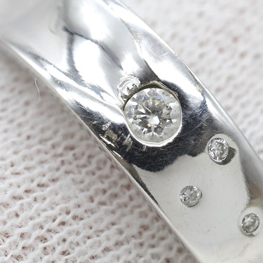 ノンブランド NON BRAND ダイヤリング ホワイトゴールド K18WG ダイヤモンド リング 指輪 4P 17.5号