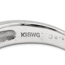 ノンブランド NON BRAND ダイヤリング ホワイトゴールド K18WG ダイヤモンド リング 指輪 4P 17.5号