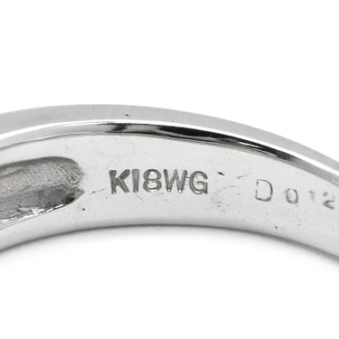 ノンブランド NON BRAND ダイヤリング ホワイトゴールド K18WG ダイヤモンド リング 指輪 4P 17.5号