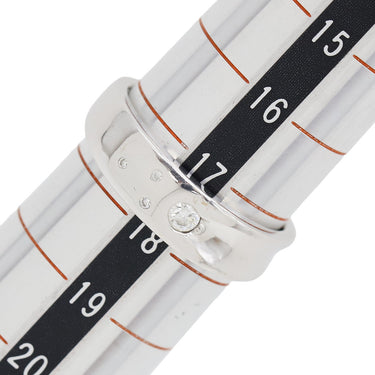 ノンブランド NON BRAND ダイヤリング ホワイトゴールド K18WG ダイヤモンド リング 指輪 4P 17.5号