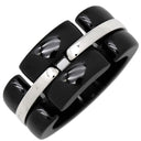 シャネル CHANEL シャネル ウルトラリング ブラック×ホワイトゴールド K18WG セラミック T51(JP11) リング 指輪 黒 18K AU750 11号