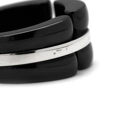 シャネル CHANEL シャネル ウルトラリング ブラック×ホワイトゴールド K18WG セラミック T51(JP11) リング 指輪 黒 18K AU750 11号