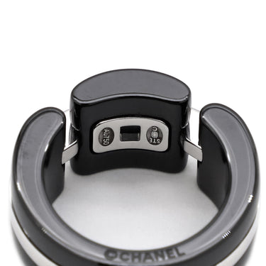 シャネル CHANEL シャネル ウルトラリング ブラック×ホワイトゴールド K18WG セラミック T51(JP11) リング 指輪 黒 18K AU750 11号