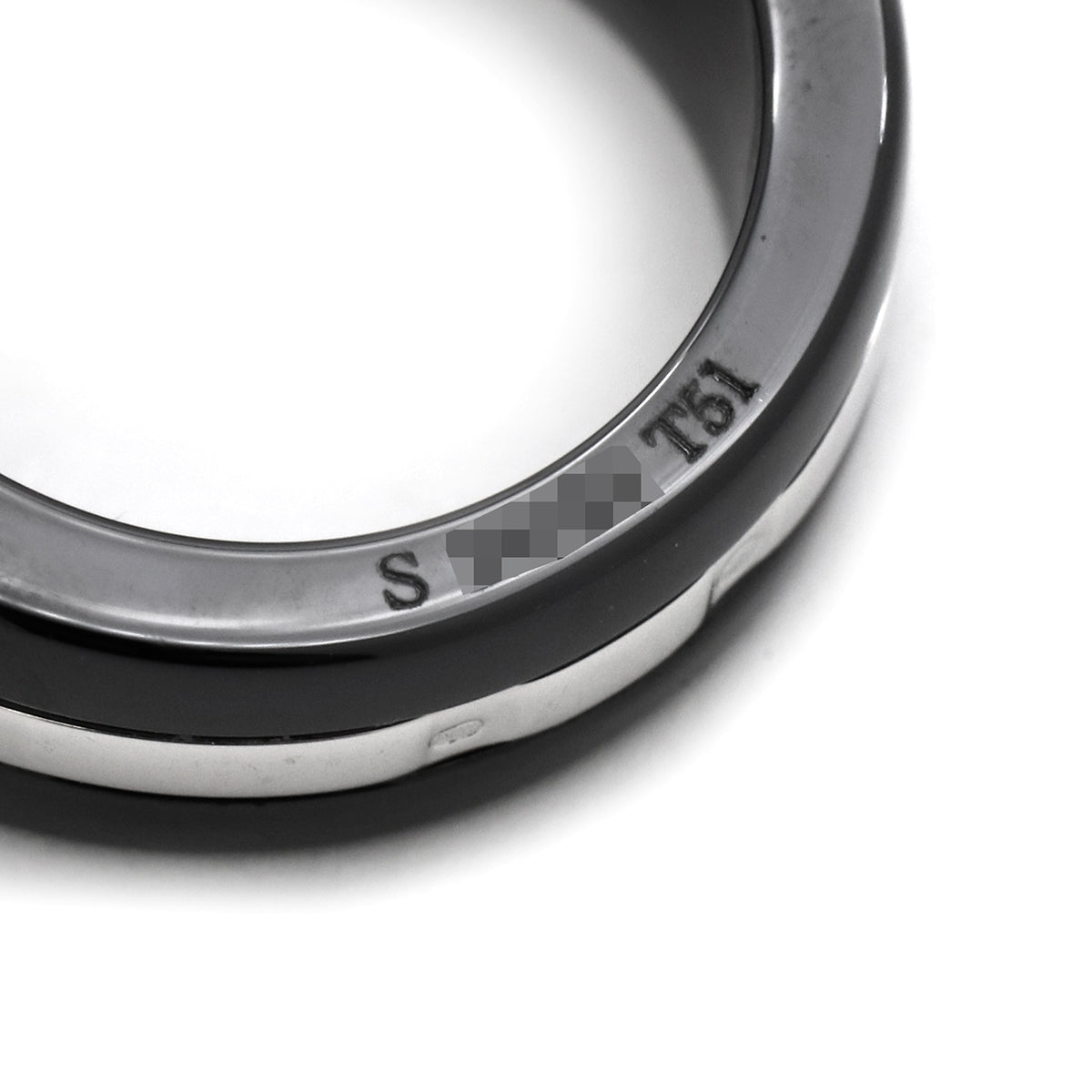 シャネル CHANEL シャネル ウルトラリング ブラック×ホワイトゴールド