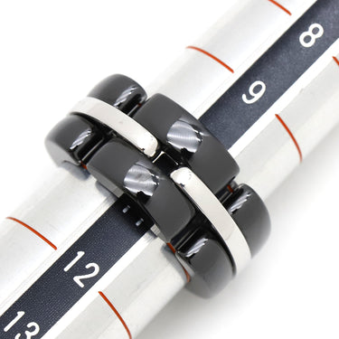 シャネル CHANEL シャネル ウルトラリング ブラック×ホワイトゴールド K18WG セラミック T51(JP11) リング 指輪 黒 18K AU750 11号