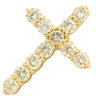 ノンブランド NON BRAND クロス ダイヤ イエローゴールド K18YG ダイヤモンド ペンダントトップ 十字架