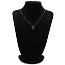 ノンブランド NON BRAND クロス ダイヤ イエローゴールド K18YG ダイヤモンド ペンダントトップ 十字架