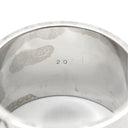 グッチ GUCCI アイコン ワイドリング ホワイトゴールド K18WG #20 リング 指輪 Au750 750 18K 20号