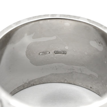 グッチ GUCCI アイコン ワイドリング ホワイトゴールド K18WG #20 リング 指輪 Au750 750 18K 20号