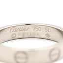 カルティエ Cartier ラブリング スモールモデル B4085100 ホワイトゴールド K18WG #50(JP10) リング 指輪 LOVE Ring 750 ミニラブ 10号