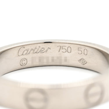 カルティエ Cartier ラブリング スモールモデル B4085100 ホワイトゴールド K18WG #50(JP10) リング 指輪 LOVE Ring 750 ミニラブ 10号