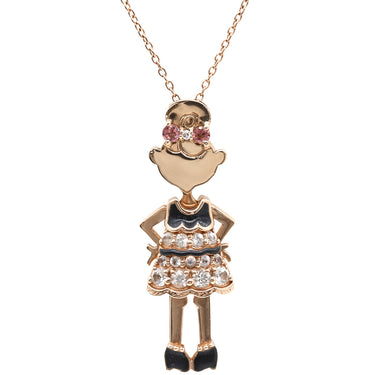 ポンテヴェキオ Ponte Vecchio EME ネックレスセット ホワイトゴールド ピンクトルマリン ダイヤモンド K9PG エナメル ネックレス K9 PG ダイヤ 替えトップ付き