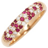 ポンテヴェキオ Ponte Vecchio エテルノ・ファミリー ピッコリーニ ダイヤ リング ピンクゴールド K18PG ダイヤモンド ルビー リング 指輪 パヴェ 750 12号