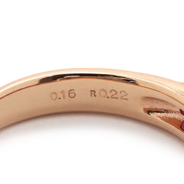 ポンテヴェキオ Ponte Vecchio エテルノ・ファミリー ピッコリーニ ダイヤ リング ピンクゴールド K18PG ダイヤモンド ルビー リング 指輪 パヴェ 750 12号