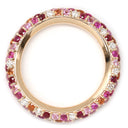 ポンテヴェキオ Ponte Vecchio エテルノ ファミリー フルエタニティ ピンクゴールドXマルチカラー K18PG サファイア ルビー ダイヤモンド リング 指輪 パヴェ 750 ポンペルモ 9号