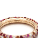ポンテヴェキオ Ponte Vecchio エテルノ ファミリー フルエタニティ ピンクゴールドXマルチカラー K18PG サファイア ルビー ダイヤモンド リング 指輪 パヴェ 750 ポンペルモ 9号