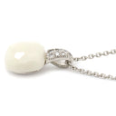 ポメラート Pomellato カプリ ホワイト K18WG ダイヤモンド カルセドニー ネックレス カルセドニー ダイヤ Au750