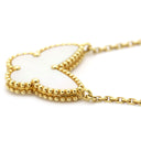 ヴァンクリーフアーペル Van Cleef & Arpels ラッキーアルハンブラ パピヨン ペンダント VCARD99500 イエローゴールド×ホワイト K18YG マザーオブパール ネックレス Au750 蝶 パール
