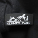エルメス HERMES パニエドプラージュ PM ブラック コットンキャンバス トートバッグ シルバー金具 黒