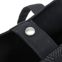 エルメス HERMES パニエドプラージュ PM ブラック コットンキャンバス トートバッグ シルバー金具 黒