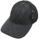 グッチ GUCCI GG柄 ナイロンメッシュ 510950 ブラック ナイロン 14037 ＃57 キャップ 黒