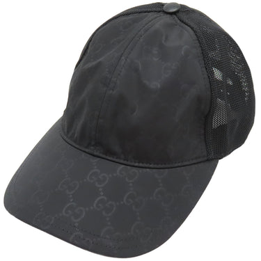 グッチ GUCCI GG柄 ナイロンメッシュ 510950 ブラック ナイロン 14037 ＃57 キャップ 黒