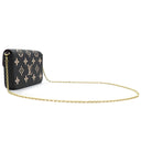 ルイヴィトン LOUIS VUITTON ポシェット フェリシー M82479 ブラック×ベージュ バイカラーモノグラムアンプラントレザー チェーンウォレット ゴールド金具 黒 ショルダーバッグ