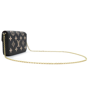 ルイヴィトン LOUIS VUITTON ポシェット フェリシー M82479 ブラック×ベージュ バイカラーモノグラムアンプラントレザー チェーンウォレット ゴールド金具 黒 ショルダーバッグ