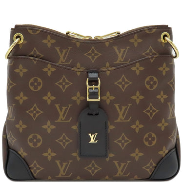 ルイヴィトン LOUIS VUITTON オデオンNM PM M45353 ノワール モノグラムキャンバス ショルダーバッグ ゴールド金具 茶 黒