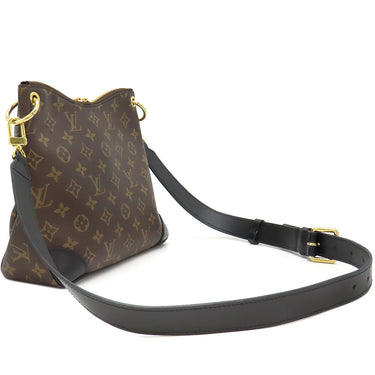 ルイヴィトン LOUIS VUITTON オデオンNM PM M45353 ノワール モノグラムキャンバス ショルダーバッグ ゴールド金具 茶 黒