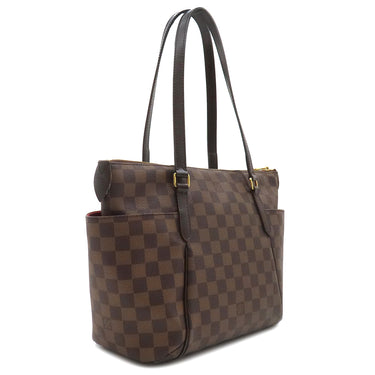 ルイヴィトン LOUIS VUITTON トータリーPM N41282 ダミエエベヌ ダミエキャンバス トートバッグ ゴールド金具 ショルダー 肩掛け 茶